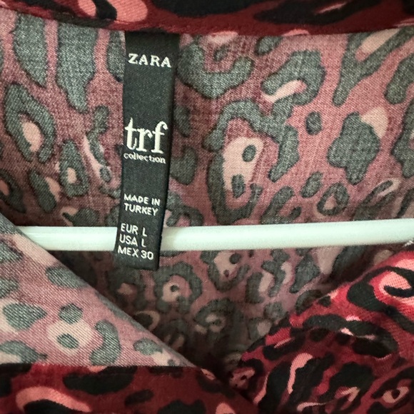 Zara women’s top NWOT animal print size large - Picture 13 of 16